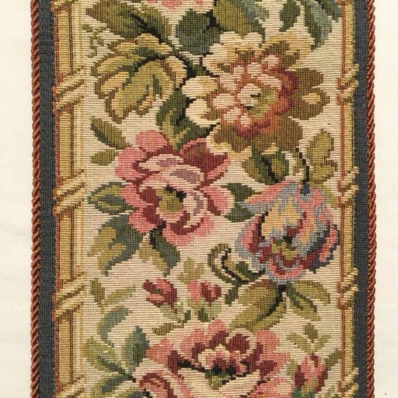 Bell Pull - Rose/Blue Tapestry Fabric - Picture 5 of 8